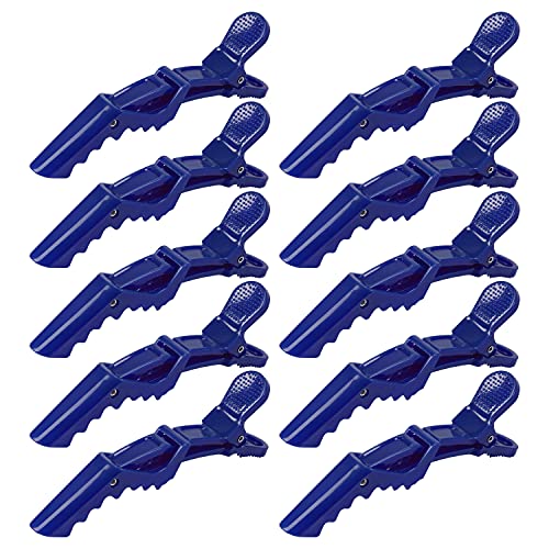 Beayuer Hair Clips 10 Pcs Professional Salon Hair Clip Women Styling Sectioning Clips Durable Plastic Alligator Hairclip with Nonslip Grip and Wi