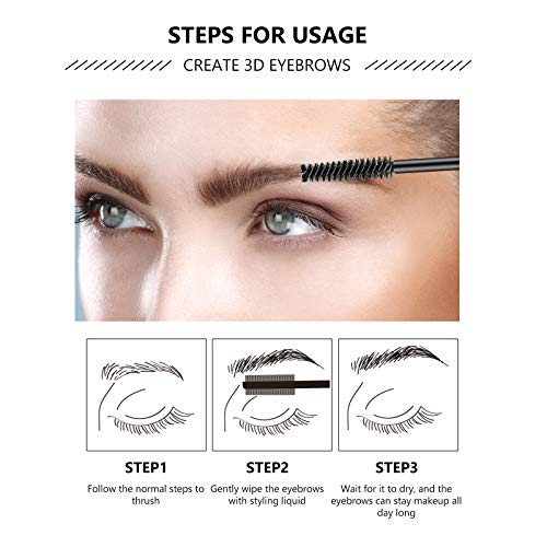 Mimore 2 Pcs Brow Fix Gel, Clear Eyebrow Gel, Waterproof And Sweat-Proof Eyebrow Repair Liquid Brows Styling, Long Lasting Eyelash Fix Gel