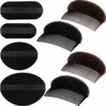 Bump It Up Volume Hair Base Set Sponge Styling Insert Braid Tool Hair Bump Up Comb Clip Bun Hair Pad Accessories for Women Girls DIY Hairstyle (8