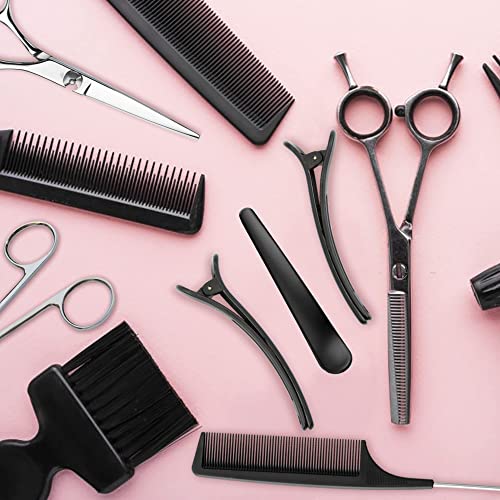 Stoutips Pack of 12 Hair Sectioning Clips for Women with 1 PCS Antistatic Tail Comb – Professional Hairdresser Clips for Salon Styling & Care, Ha