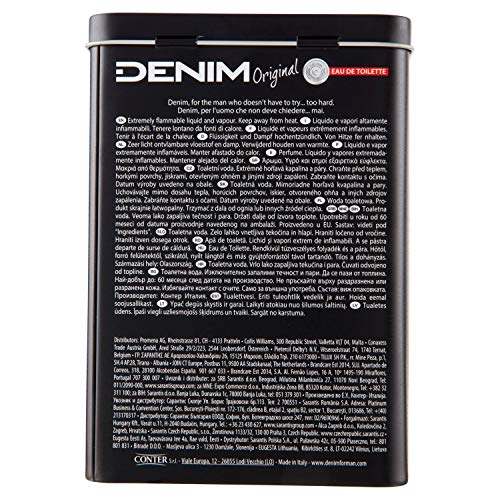 Denim Eau De Toilette Spray in Original Metal Box For Men, 100 ml