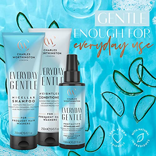 Charles Worthington Everyday Gentle Protective Detangling Mist, Protective Hairspray, Lightweight Hair Mist for Women and Men, Salon Hairspray wi