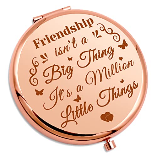 Friendship Gift For Women Best Friend Birthday Gift For Girl Travel Compact Mirror Sister Gift For Friend Big Sister Bestie Long Distance Friends