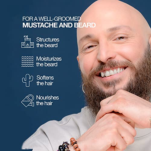 Beard Balm for Men 60ml Sapiens Barber Shop - Organic Certified by Ecocert - Beard and Moustache Wax with Shea Butter and Castor Oil - Moisturisi