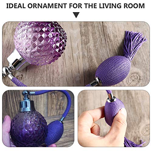 ROSENICE 100ml Refillable Perfume Bottle Spray Atomizer Crystal Art Vintage Style Long Spray Bottle (Purple)
