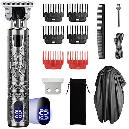 Electric Beard Trimmer Mens Hair Clippers Cordless Sharp Titanium Precision T Blade Trimmer for Men USB Rechargeable Hair Trimmer Clippers for Me
