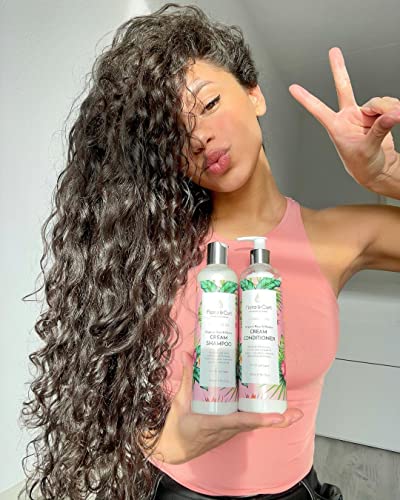 Flora & Curl Rose Water & Honey Cream Conditioner for Kinky and Curly Natural Hair 300ml