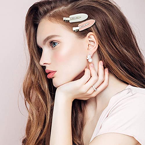 24 Pcs No Bend Hair Clips, No Crease Hair Pin Clips Creaseless Styling Curl Clips Accessories for Styling Sectioning Hairstyle Bangs Waves Makeup