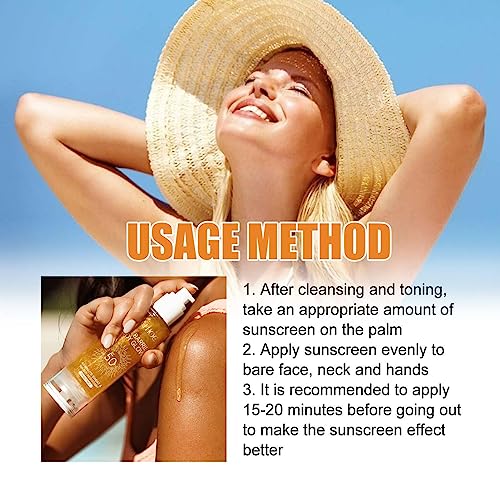 Sun Shield Body Glow SPF 50, 2023 New Sun Barrier Body Oil, Gold Glitter Sunscreen, SPF 50 UV Protection Sheer Sunscreen, Sweat and Water Resista