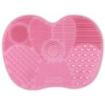 EDMIRE Makeup Brush Cleaner Silicon Pad Scrubber with Suction Cups, Make up Brush Cleaning Mat – Cleans everything from Eyeshadows, Foundations t