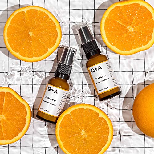 Q+A Vitamin C Brightening Serum, Brighten and Refresh your Skin with this Antioxidant-rich and Hydrating Hybrid Face Serum, 30ml