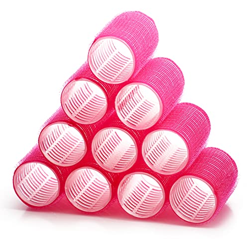 KHEERANA 10 Pieces Self Grip Hair Rollers 44MM Medium Hair Curlers For Short And Long Hair Salon Hairdressing Curler For Curling And Styling Hair