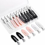 20pcs No Bend Hair Clips, No Crease Curl Pin Clips Creaseless Hair Clips with Storage Box for Girls Women Make Up Hair Styling (Pink, White, Blac