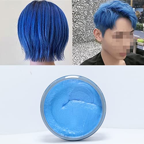 Hair Color Wax One-time Temporary Modeling Natural Color Hair Dye Wax Natural Matte Hairstyle for party,Cosplay,Masquerade,Nightclub,Halloween-bl