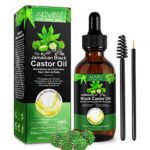 Valleylux Organic Castor Oil 60ml, 100% Pure Natural Cold Pressed Hair Growth Oil, Jamaican Black for & Skin Care, Nails, Eyelashes, Eyebrows, Fa