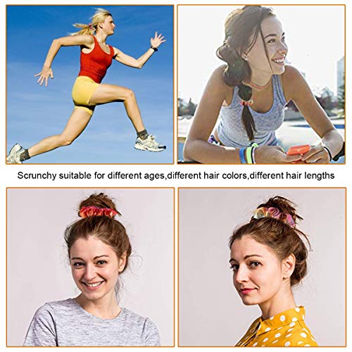 Shiny Metallic Scrunchies for Girls, 12 Pieces Hair scrunchies for Women Elastics Ponytail Holder Hair bands Teenage Girls Hair Accessories Gift