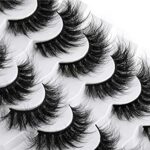 ALICROWN False Eyelashes 7 Pairs Fake Mink Eyelashes Natural Look Reusable 8D Fluffy Cat Eye Lashes Cruelty Free Synthetic Fiber 100% Handmade Li