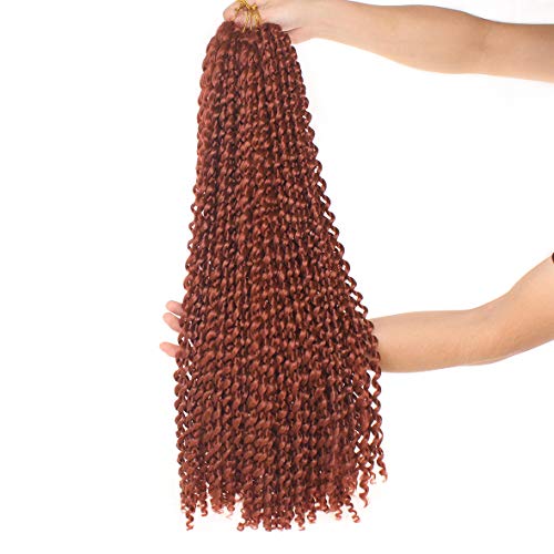 Leeven 7 Packs Water Wave Braiding Hair for Butterfly Faux Locs 24 Inch Long Water Wave Crochet Hair Hot Water Setting Passion Twists Braiding Ha