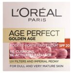 L'Oreal Age Perfect Golden Age Rosy Re-Fortifying Cream, SPF 20, Anti-Sagging Reactivates radiance