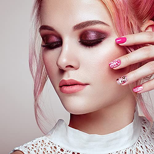 Funwaretech Nail Art Tips Sample Sticks With Metal Split Ring,Colour Nail Polish Practice Display Set,Nail Art Practice Tool Set,Fan-shaped False