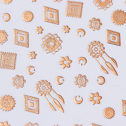 Nail Jewels 3D Nail Art Stickers Decals (Green Aztec)