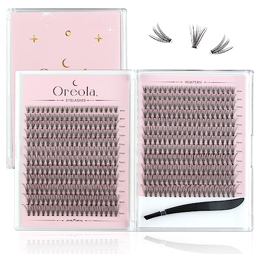 Oreola False Eyelashes Individual Natural Eyelash Individual Lashes Cluster for DIY at Home Ultra-Light Individual Cluster Lash Extensions 0.07C