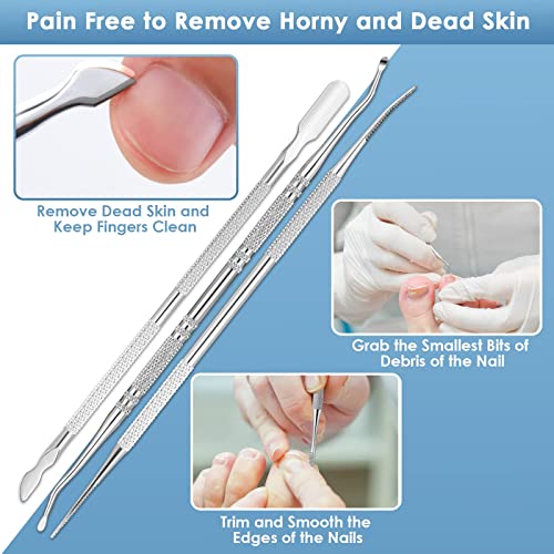 8 PCS Toenail Clippers Kit for Thick or Ingrown Nails, Professional Heavy Duty Ingrown and Thick Toenail Clippers, Sharp Stainless Steel Nail Cut
