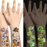 Beegoods (30 Sheets) 380 Unique Kids Tattoos, Temporary Tattoos for Kids, Glow in the Dark Tattoos Party Bag Fillers, Kids Tattoos for Girls or B