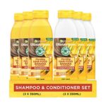 Garnier Shampoo & Conditioner Set by Ultimate Blends,Nourishing Banana Hair Food for Dry Hair,98 Percent Natural Origin Ingredients, 3 x 350ml Sh