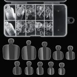 Prasacco 100 Pcs False Toenails Stick on Toenails With Box 10 Sizes Full Cove Fake Nails Tip Acrylic Press on Nails for Nail Salons Diy Nail Art