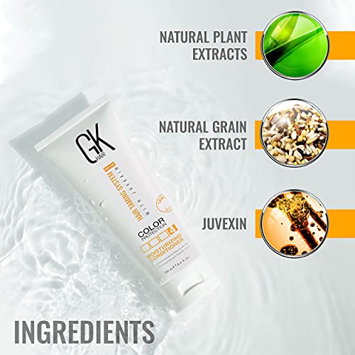 GK HAIR Global Keratin Moisturizing Hair Conditioner (100ml/3.4 Fl Oz) for Color Treated Dry Damaged Curly Frizzy Hair - Organic Paraben Sulfate