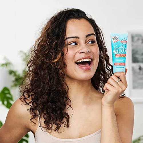 Dirty Works Smooth Walker Foot Butter, Vegan Peppermint Foot Cream, 125ml