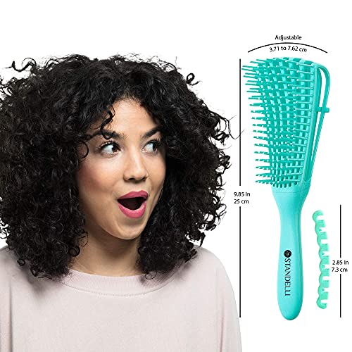ST PROFESSIONAL Detangling Brush for Black Natural Hair, Kinky Frizzy Wavy Curly Coily Thick Afro –textured 3a to 4c Hair, Vented for Blow Drying