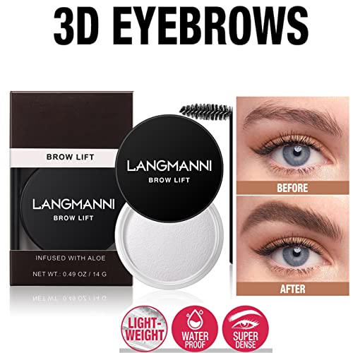 Eyebrow Gel Clear, Eyebrow Glue Eyebrow Wax Clear, Brow Gel Eyebrow Soap Kit Waterproof Long Lasting Brow Soap, Eyebrow Styling Soap Gel Brows Sh
