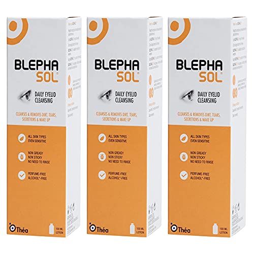 3 x Blephasol Micellar Eyelid Cleansing Lotion | Effective and Gentle Cleansing for Make-Up Removal, Inflamed and Sensitive Eyelids | Soap & Alco