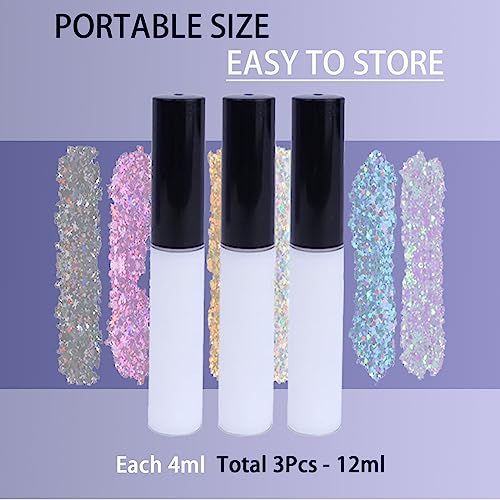Glitter Tattoo Glue,12ml Glitter Fix Gel,Body Painted Art Glue,Body Adhesive Glue,for Temporary Glitter Tattoos,Gemstones,Body Art and Accessorie