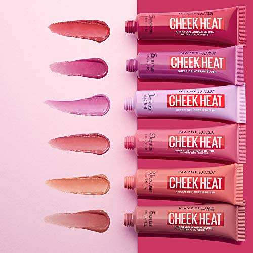 Maybelline Blusher Cheek Heat Water Infused Hydrating Gel Sheer Blusher 10 Pink Scorch