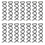 Spiral Hair Pin Spin Pin Spiral Hair Clip Spin Clip Bun Stick Pick for DIY Hair Style 20 Pack (Black)