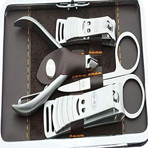 Heavy Duty Finger Toe Nail Cutter Stainless Steel 12 pcs Personal Manicure Nail Scissors Set Nail Clipper Earpick Grooming Pedicure Kits Men/Wome