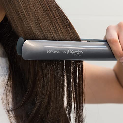 Remington Keratin Protect Intelligent Ceramic Hair Straighteners, Infused with Keratin and Almond Oil, S8598, Black
