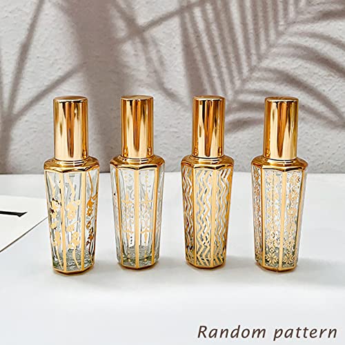 Travel Perfume Atomiser Spray Bottle, Refillable Small Glass Mist Spray Travel Bottle Vintage Hexagon Perfume Travel Bottle Pod Atomizer For Outd