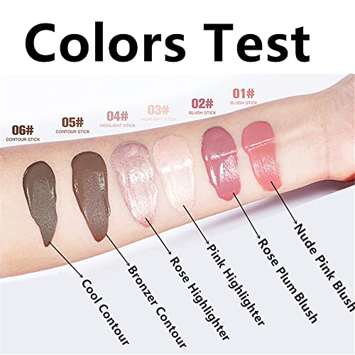 Go Ho Liquid Contour Wand,Liquid Bronzer Stick,Cream Face Concealer Contouring with Cushion Applicator,Easy to Blend & Long Lasting & Smooth Natu