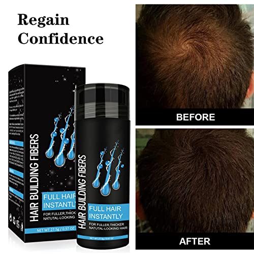 Hair Building Fibers, Hair Fibres Black, Professional Quality Fiber Hair Powder, Hair Loss Concealer for Thinning Hair for Women and Men for Bald