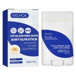 Hyaluronic Acid Airy Sun Stick,summer Facial Sunscreen SPF50+ PA++++,Lightweight Moisturizing Outdoor Sunscreen Stick Suitable For All Skin Types