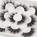 JIMIRE Flare Mink Lashes Fluffy False Lashes Pack Fluttery 10D Multi-dimensional Volume False Eyelashes 5 Pairs