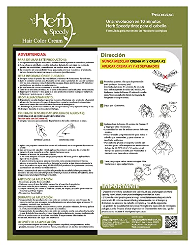 Herb Speedy PPD Free Hair Dye, Ammonia, Paraben Free Hair Color Natural Black Odorless, No more Eye and/or Scalp Irritations From Coloring For Se