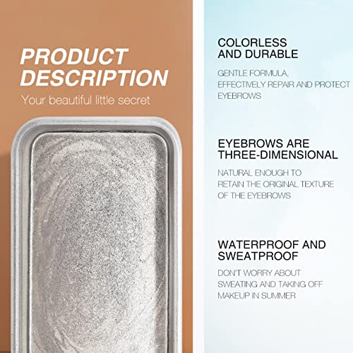 Eyebrow Soap Kit,Brows Styling Soap,Eyebrows Styling Wax, Brows Soap Kit,Long Lasting Waterproof Smudge Proof Eyebrow Styling Pomade for Natural