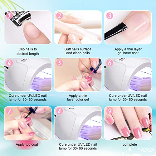 INPING Gel Polish, 10 Color MACAROON Soak Off UV Gel Nail Polish DIY Nail Art Salon Manicure Kit for Starter, 8ml/0.27oz, Pastel