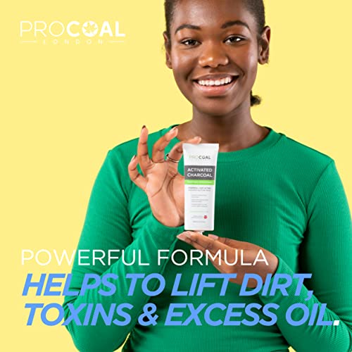 Charcoal Face Masks Skincare for Men and Women 70ml by Procoal - Clay Mask Targets Clogged Pores, Impurities, Toxins & Excess Oil, 100% Recyclabl