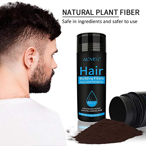 Hair Building Fibres, Professional Quality Fiber Hair Powder, Hair Loss Concealer for Thinning Hair for Women and Men, Best Hair Thickening Produ